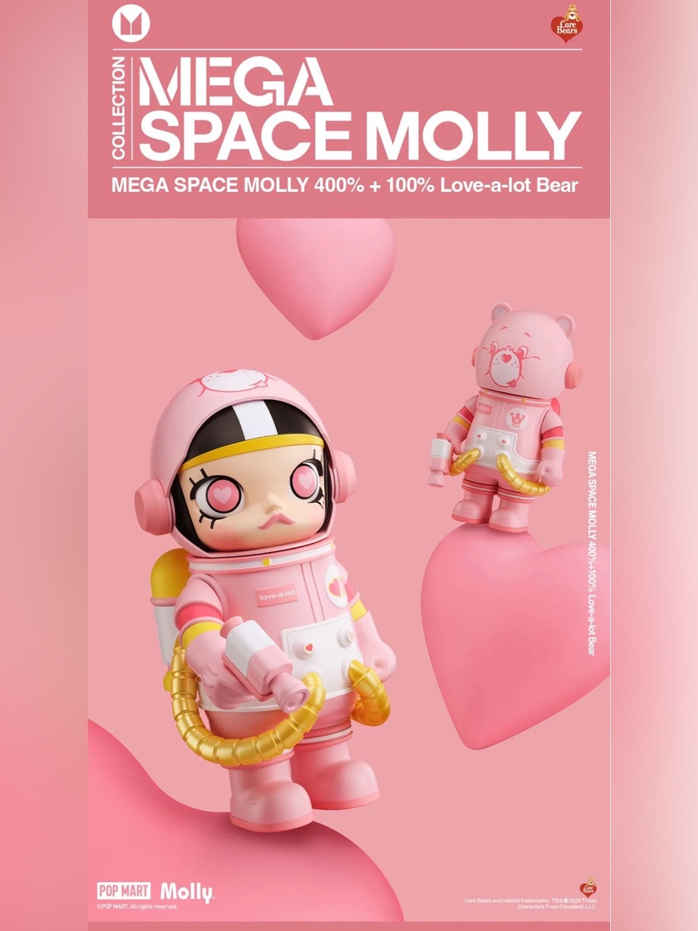 Authentic MEGA SPACE MOLLY 400% + 100% LOVE-A-LOT BEAR - Factory Sealed